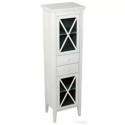   Sapho CROSS üveges állószekrény, 47x170x39cm, jobbos, antikolt fehér CR213