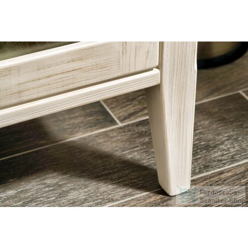 Sapho CROSS üveges állószekrény, 47x170x39cm, jobbos, antikolt fehér CR213