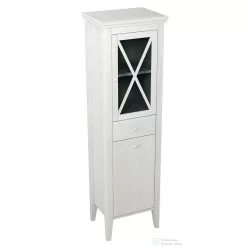   Sapho CROSS állószekrény szennyeskosárral, 47x170x39cm, jobbos, antikolt fehér CR215