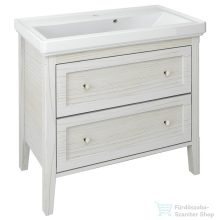   Sapho CROSS Mosdótartó szekrény, 2 fiókkal, 85x81x47cm, antik fehér (CR291)