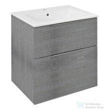   Sapho CIRASA Mosdótartó szekrény, 2 fiókkal, 59,3x64x46cm, ezüst tölgy (CR601-1111)