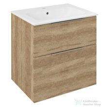   Sapho CIRASA Mosdótartó szekrény, 2 fiókkal, 59,3x64x46cm, Alabama tölgy (CR601-2222)