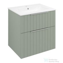   Sapho CIRASA Mosdótartó szekrény, 2 fiókkal, 59,2x64x46cm, verde strip (CR601-4444S)