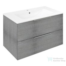   Sapho CIRASA Mosdótartó szekrény, 2 fiókkal, 79,8x52x46cm, ezüst tölgy (CR801-1111)