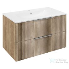   Sapho CIRASA Mosdótartó szekrény, 2 fiókkal, 79,8x52x46cm, Strip/Alabama tölgy (CR801-2322)