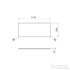 Sapho CIRASA Rockstone pult, 111x1,2x46,5cm, matt fehér (CRR111-0101)