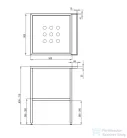 Deante álló fürdőszobai konzol 565x500 mm, fekete CST_X50A