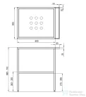 Deante álló fürdőszobai konzol 665x500 mm, fekete CST_X60A