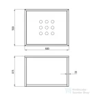 Deante fali fürdőszobai konzol 60x50 cm, fekete CSW_X60A