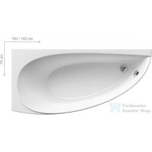 Ravak Avocado 150 x 75 bal akrilkád (hófehér) CT01000000