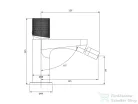 Omnires CONTOUR bidet csaptelep leeresztő nélkül, szálcsiszolt antracit CT8020AT
