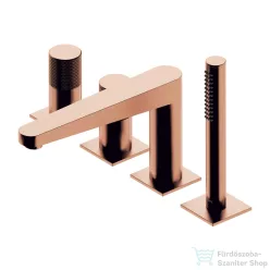   Omnires CONTOUR 4 üléses kádtöltő csaptelep, szálcsiszolt réz CT8032CPB