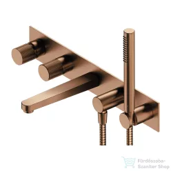   Omnires CONTOUR falsík alatti kádtöltő csaptelep, szálcsiszolt réz CT8037-1CPB