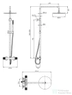 Omnires CONTOUR termosztátos zuhanyrendszer, szálcsiszolt antracit CT8044AT