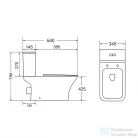 Leziter Nile monoblokkos kompakt WC hátsó kifolyással soft close ülőkével CY030-P