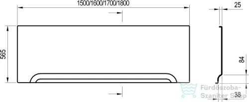 Ravak El?lap 'A' 160 cm U (hófehér)	CZ001S0A00