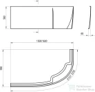 Ravak El?lap 'A' Rosa 95 jobb160 cm akrilkádhoz (hófehér)	CZ58100A00
