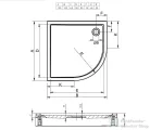 Riho Davos 100x100x14 íves zuhanytálca előlappal és lábbal 285