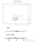 Riho Basel 90x80x4,5 szögletes zuhanytálca zuhanyszifonnal 402