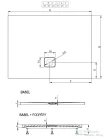 Riho Basel 100x90x4,5 szögletes zuhanytálca zuhanyszifonnal 414