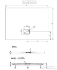 Riho Basel 120x100x4,5 szögletes zuhanytálca zuhanyszifonnal 432