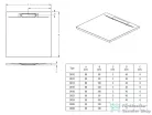 Riho Isola 90x80 antracit zuhanytálca DR12080