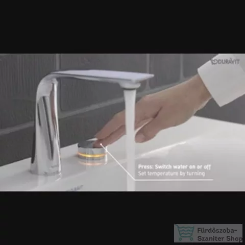 Duravit D.1 2 lyukú elektronikus csaptelep M elektronikus beépíthető elektromos hálózati elemmel,leeresztő nélkül,króm D11100008010