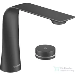   Duravit D.1 2 lyukú elektronikus csaptelep M beépíthető elektronikus hálózati elemmel,leeresztő nélkül, matt fekete D11100008046