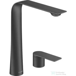  Duravit D.1 magasított 2 üléses magasított mosdócsaptelep leeresztő nélkül,matt fekete D11130002046