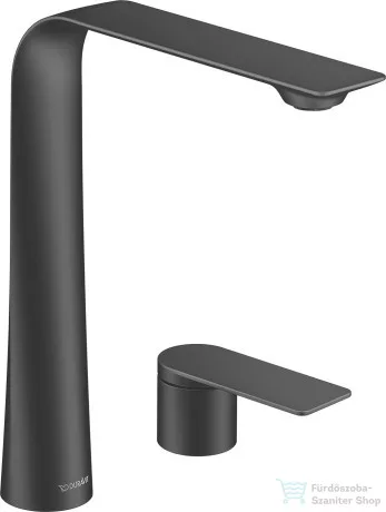 Duravit D.1 magasított 2 üléses magasított mosdócsaptelep leeresztő nélkül,matt fekete D11130002046