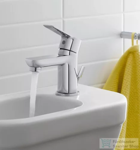 Duravit D-CODE S Minusflow hidegindításos mosdó csaptelep automata leeresztővel, króm DC1013001010