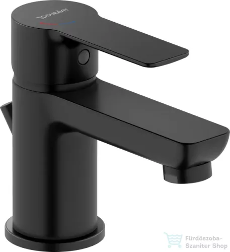 Duravit D-CODE S Minusflow hidegindításos mosdó csaptelep automata leeresztővel, matt fekete DC1013001046