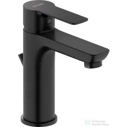   Duravit D-CODE Minusflow M hidegindításos mosdó csaptelep automata leeresztővel, matt fekete DC1023001046