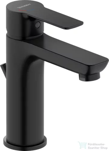 Duravit D-CODE Minusflow M hidegindításos mosdó csaptelep automata leeresztővel, matt fekete DC1023001046