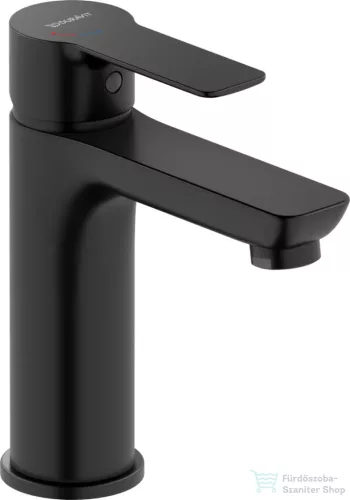 Duravit D-CODE Minusflow M hidegindításos mosdó csaptelep leeresztő nélkül, matt fekete DC1023002046