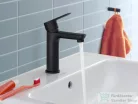 Duravit D-CODE Minusflow M hidegindításos mosdó csaptelep leeresztő nélkül, matt fekete DC1023002046