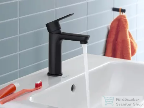 Duravit D-CODE Minusflow M hidegindításos mosdó csaptelep leeresztő nélkül, matt fekete DC1023002046