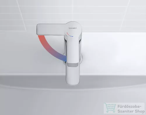 Duravit D-CODE Minusflow XL hidegindításos, magasított mosdó csaptelep leeresztő nélkül, króm DC1043002010