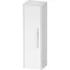 Duravit D-CODE 132x40x36 cm-es 1 ajtós félmagas szekrény króm fogantyúval, balos, matt fehér DC1338L10180000