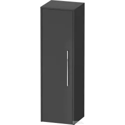  Duravit D-CODE 132x40x36 cm-es 1 ajtós félmagas szekrény króm fogantyúval, balos, matt grafit DC1338L10490000