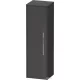 Duravit D-CODE 132x40x36 cm-es 1 ajtós félmagas szekrény króm fogantyúval, balos, matt grafit DC1338L10490000