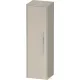 Duravit D-CODE 132x40x36 cm-es 1 ajtós félmagas szekrény króm fogantyúval, balos, matt taupe DC1338L10910000