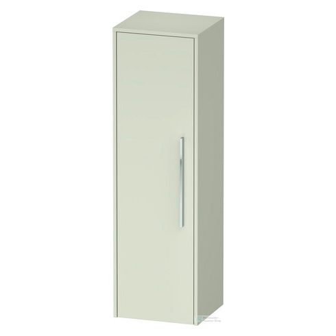 Duravit D-CODE 132x40x36 cm-es 1 ajtós félmagas szekrény króm fogantyúval, balos, matt halványzöld DC1338L10HH0000