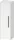Duravit D-CODE 132x40x36 cm-es 1 ajtós félmagas szekrény fekete fogantyúval, balos, fényes fehér DC1338LBD220000