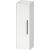 Duravit D-CODE 132x40x36 cm-es 1 ajtós félmagas szekrény fekete fogantyúval, balos, fényes fehér DC1338LBD220000