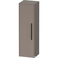   Duravit D-CODE 132x40x36 cm-es 1 ajtós félmagas szekrény fekete fogantyúval, balos, matt bazalt DC1338LBD430000