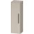 Duravit D-CODE 132x40x36 cm-es 1 ajtós félmagas szekrény fekete fogantyúval, balos, matt taupe DC1338LBD910000