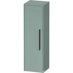   Duravit D-CODE 132x40x36 cm-es 1 ajtós félmagas szekrény fekete fogantyúval, balos, matt flord zöld DC1338LBDHG0000