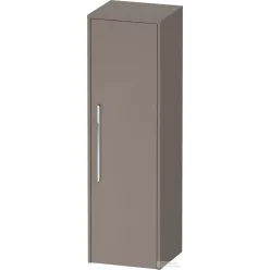   Duravit D-CODE 132x40x36 cm-es 1 ajtós félmagas szekrény króm fogantyúval, jobbos, matt bazalt DC1338R10430000