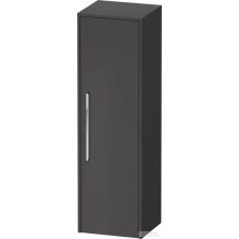   Duravit D-CODE 132x40x36 cm-es 1 ajtós félmagas szekrény króm fogantyúval, jobbos, matt grafit DC1338R10490000
